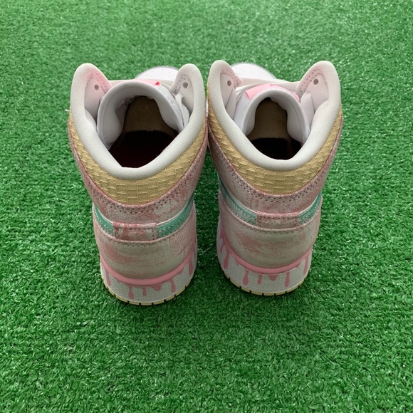 🍦*NEW* Air Jordan 1 Mid “Paint Drip” (GS) - Picture 5 of 10